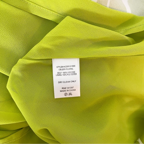 NWOT ASTR Maybel Retro Midi Bustier Dress in Celery Floral w/ Flounce Hem Size M - Picture 6 of 7